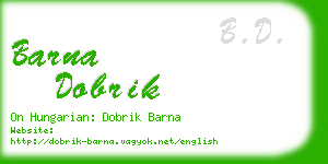 barna dobrik business card